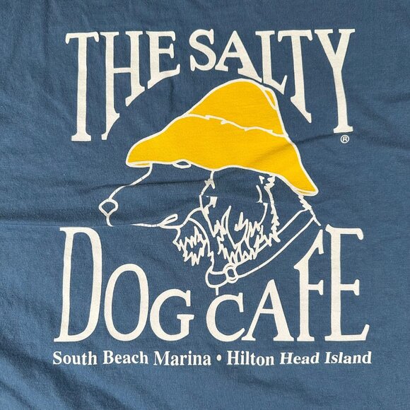 Hanes Tops - The Salty Dog Cafe Large Hanes Beefy-T Light Blue Crew Neck Short Sleeve T-shirt